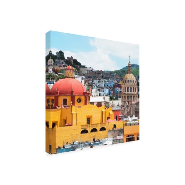 Philippe Hugonnard 'Viva Mexico 3 Guanajuato Church Domes' Canvas Art,35x35